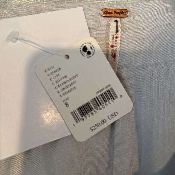 Free People Janelle Bubble Romper with Silver Sequins Detail Size 8 - Picture 8 of 8